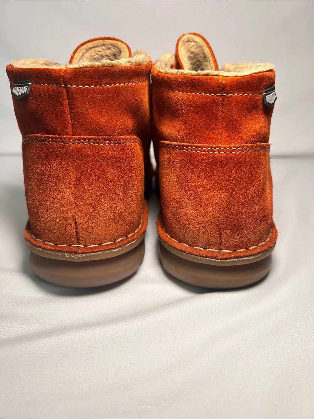 On Foot Men's Suede Chukka Boots in Rust with Fur Lining EU size 40
